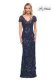 Picture of: Stunning Beaded Long Gown with V Neckline in Blue, Style: 30375, Main Picture