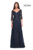 Picture of: Stunning Evening Gown with Lace Beaded Design in Navy, Style: 31719, Main Picture