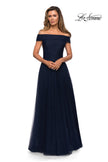 Picture of: Tulle Off the Shoudler A-line Dress with Rhinestones, Style: 28051, Detail Picture 9