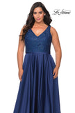 Picture of: A-line Plus Size Dress with Lace Sequin Bodice in Navy, Style: 29004, Detail Picture 3