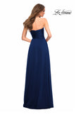 Picture of: Simple Strapless Jersey Dress with High Slit in Navy, Style: 30700, Detail Picture 18