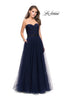 Picture of: Strapless A-line Ball Gown with Layered Tulle Skirt in Navy, Style: 25809, Detail Picture 1