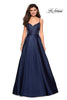 Picture of: Elegant Long Ball Gown with Empire Waist and V Back in Navy, Style: 27447, Detail Picture 1