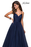 Picture of: Simple Tulle Prom Dress with Sweetheart Neckline in Navy, Style: 27535, Detail Picture 1