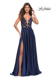 Picture of: Gorgeous Satin Gown with Sheer Lace Bodice, Style: 30580, Detail Picture 1