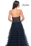 Picture of: A-Line Ruffle Tulle Prom Dress with Sweetheart Top in Navy, Style: 32283, Detail Picture 6