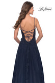 Picture of: Charming Tulle and Lace Gown with Illusion Bodice in Navy, Style: 31381, Detail Picture 7