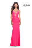 Picture of: Modern Jersey Dress with Twist Band Details in Neon in Neon Pink, Style: 31439, Main Picture
