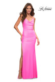 Picture of: Trendy Neon Prom Dress with High Side Slit in Pink, Style: 30603, Detail Picture 8