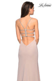 Picture of: Simple Long Prom Dress with Strappy Beaded Back in Nude, Style: 27089, Detail Picture 2