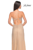 Picture of: Rhinestone Embellished Fitted Dress with Illusion Bustier Top in Nude, Style: 32435, Detail Picture 6
