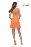 Picture of: Short Modern Skater Dress in Bright Colors in Orange, Style: 31077, Detail Picture 7