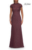 Picture of: High Neck Cap Sleeve Lace Evening Gown in Orchid, Style: 33729, Main Picture