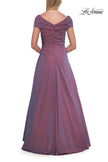 Picture of: Off-the-Shoulder Stretch Taffeta A-Line Gown in Orchid, Style: 33446, Detail Picture 12