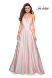 Picture of: Simple A-Line Long Prom Dress with Pockets in Pale Pink, Style: 27823, Main Picture