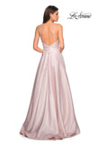 Picture of: Simple A-Line Long Prom Dress with Pockets in Pale Pink, Style: 27823, Back Picture