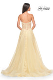 Picture of: Sweetheart Strapless Gown with Beautiful Lace Applique in Pale Yellow, Style: 32082, Detail Picture 8