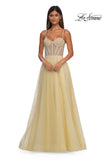 Picture of: Cute A-line Prom Dress with Pearl and Rhinestone Tulle in Pale Yellow, Style: 32644, Detail Picture 8
