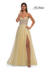 Picture of: Cute A-line Prom Dress with Pearl and Rhinestone Tulle in Pale Yellow, Style: 32644, Detail Picture 6