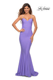 Picture of: Rhinestone Diamond Strap Chic Jersey Dress in Periwinkle, Main Picture