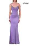 Picture of: Rhinestone Embellished Gown with Open Back in Periwinkle, Style: 33856, Detail Picture 12