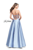 Picture of: Strapless A-line Prom Dress with Cape Skirt and Pockets in Periwinkle, Style: 25738, Back Picture