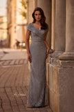 Picture of: Lace Off The Shoulder Cap Sleeve Evening Dress, Style: 27982, Main Picture