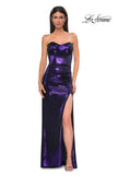 Picture of: Stunning Metallic Prom Dress with Sweetheart Neckline in Purple , Style 32757, Detail Picture 5