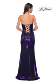 Picture of: Stunning Metallic Prom Dress with Sweetheart Neckline in Purple , Style 32757, Detail Picture 6