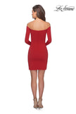 Picture of: Tight Homecoming Dress with Long Sleeves in Red, Style: 28182, Detail Picture 5