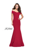 Picture of: Off the Shoulder Mermaid Style Dress with Scallop Neckline in Red, Style: 25476, Main Picture