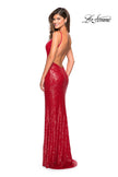 Picture of: Sparkling Fully sequin Prom Gown with Exposed Back in Red, Style: 27585, Main Picture
