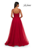 Picture of: Prom Dress with Sparkle Tulle and Ruched Corset Top in Red, Style: 32680, Detail Picture 8