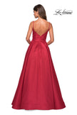 Picture of: Elegant Long Ball Gown with Empire Waist and V Back in Red, Style: 27447, Back Picture