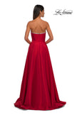 Picture of: A-line Mikado Prom Dress with Rhinestone Neckline in Red, Style: 33063, Detail Picture 3