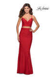 Picture of: Two Piece Prom Dress with Lace Up Back in Red, Style: 28473, Detail Picture 4