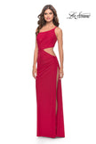 Picture of: One Shoulder Dress with Side Cut Out and Unique Back in Red, Style: 31386, Detail Picture 6