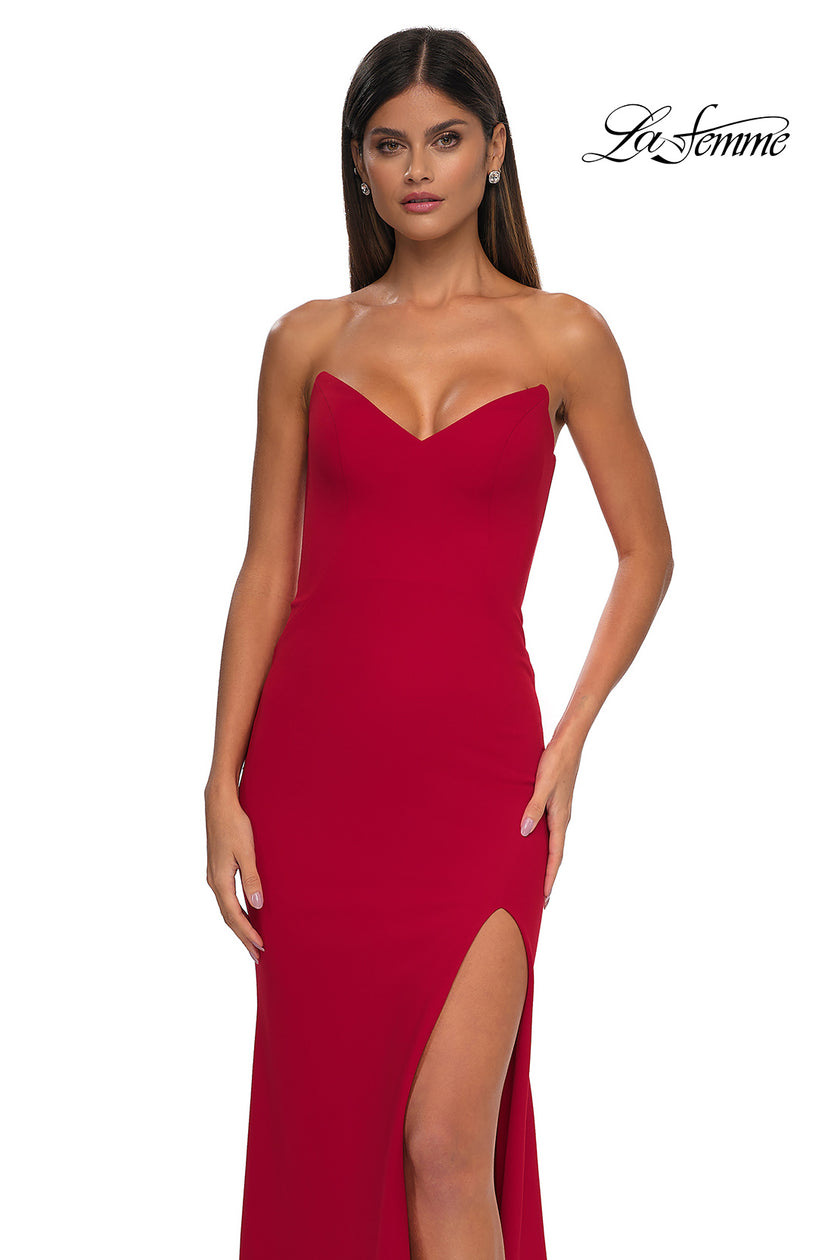 Picture of: Simple Prom Dress with Strapless Sweetheart Neckline in Red, Style: 32919, Detail Picture 7