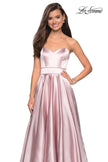 Picture of: Strapless Metallic Prom Gown with Empire Waist in Rose Gold, Style: 27506, Detail Picture 5
