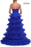 Picture of: Fabulous Tiered Ruffle Skirt Prom Dress with Strapless Top in Royal Blue, Style: 33717, Detail Picture 16