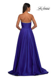 Picture of: A-line Mikado Prom Dress with Rhinestone Neckline in Royal Blue, Style: 33063, Back Picture