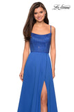 Picture of: Floor Length Prom Dress with Beaded Bust Detail in Royal Blue, Style: 27293, Detail Picture 1