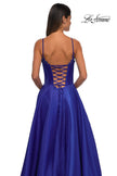 Picture of: Mikado A-line Gown with Lace Detail Neckline in Royal Blue, Style: 32878, Detail Picture 34