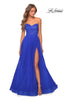 Picture of: Strapless Tulle Dress with Lace Rhinestone Bodice in Royal Blue, Style: 28487, Detail Picture 3