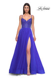 Picture of: Rhinestone Embellished Bodice Prom Dress with Full Skirt in Royal Blue, Style 32668, Detail Picture 5