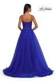 Picture of: Tulle Prom Dress with A-Line Skirt and Ruched Corset Top in Royal Blue, Style: 32700, Detail Picture 7