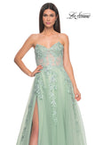 Picture of: Sweetheart Strapless Gown with Beautiful Lace Applique in Sage, Style: 32082, Detail Picture 15