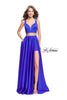 Picture of: Two Piece Prom Dress with Shorts and Strappy Back in Sapphire Blue, Style: 25288, Detail Picture 2