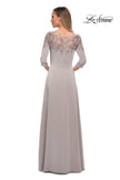 Picture of: Jersey Mother of the Bride Gown with Lace Neckline, Style: 29227, Detail Picture 6