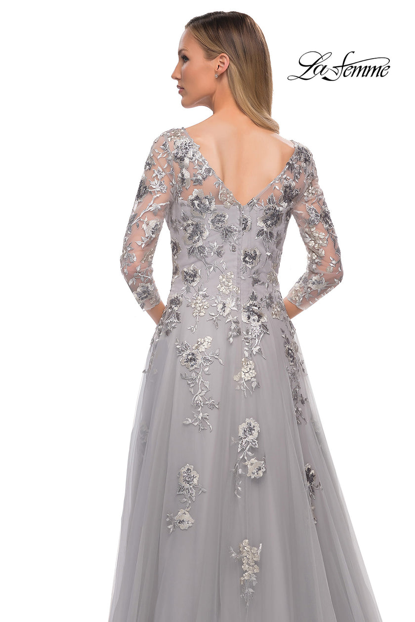Picture of: A Line Tulle and Lace Gown with Boat Neckline, Style: 29825, Detail Picture 6
